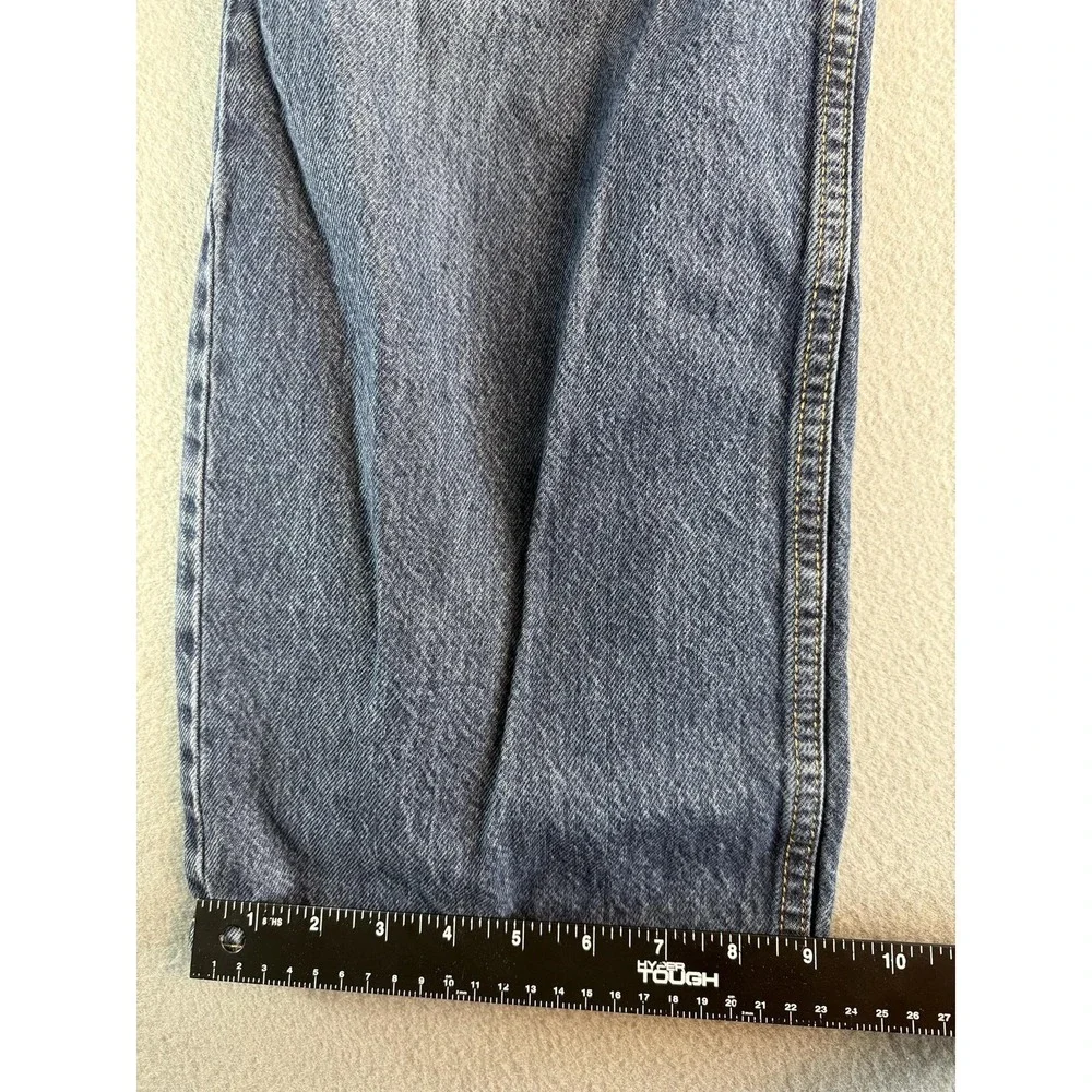 Levi's 565 Jeans Mens 38x32 Med Wash Blue Relaxed Straight Distressed Denim